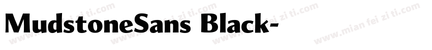 MudstoneSans Black字体转换